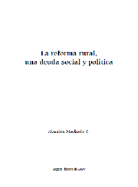 La reforma rural, una deuda social y política