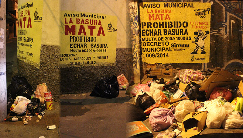 basura en La Paz