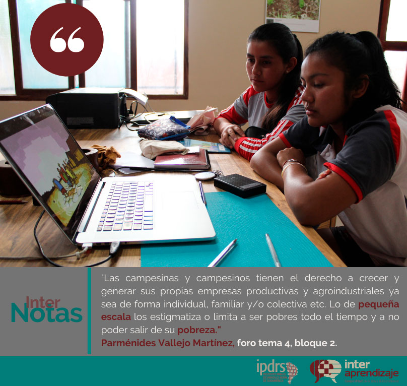#Internota_3 IPDRS Interaprendizaje en el curso sobre Derechos Campesinos